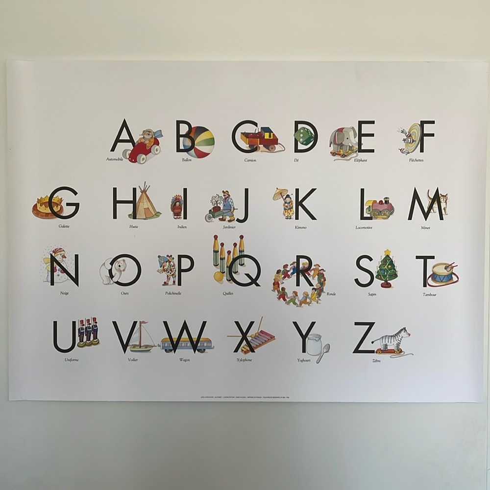 NEW Nursery FRENCH ALPHABET POSTER - Picture 3 of 11
